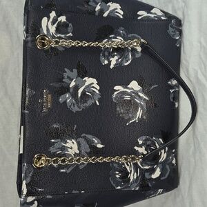 Kate Spade NEW Briar Lane Night Rose Navy Multi Flowers Large Tote Bag Purse NWT